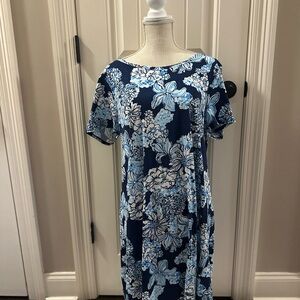 Lilly Pulitzer Cody Short Sleeve Dress Low Tide Boquet
